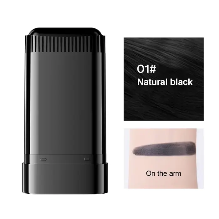 Peigne applicateur de embaupour cheveux, outil de coloration, portable, couvrant naturel, gris, bros