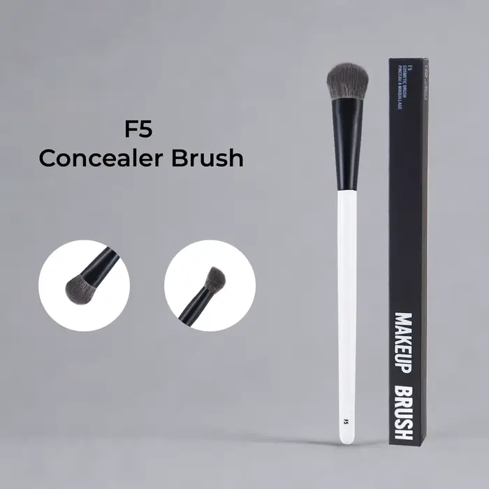 Pinceau cosmétique F5, pinceau correcteur, pinceau de maquillage rond incliné pour liquides et crème