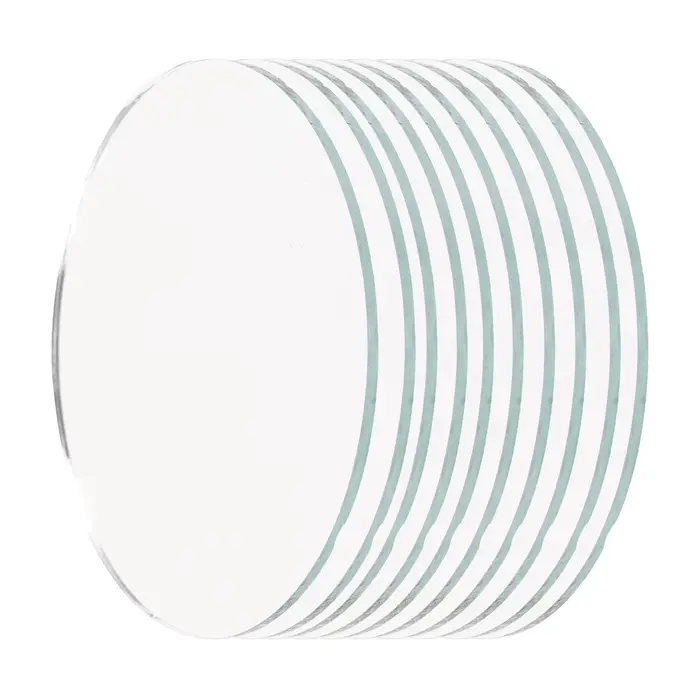 10 miroirs compacts en verre incassable, forme Hello Tiny Circle, pour le maquillage