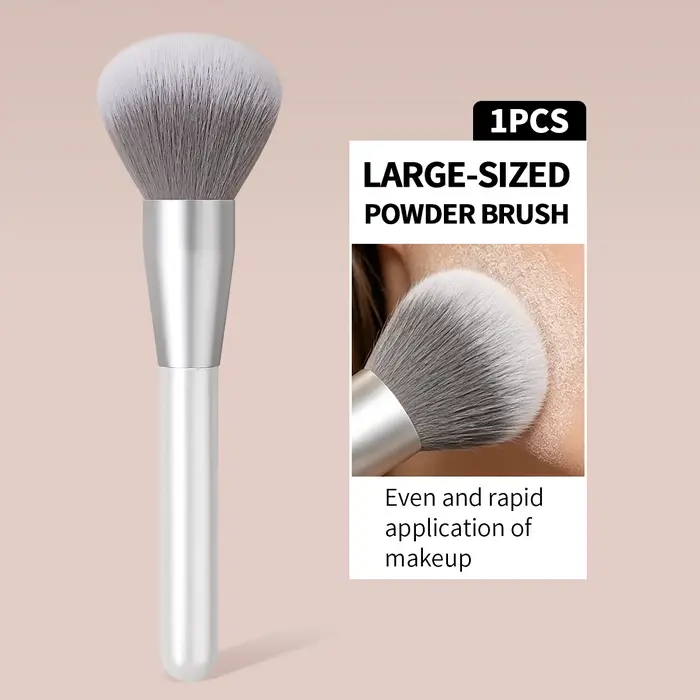 Pinceau de maquillage pour poudre de grande taille, doux et moelleux, pour poudre libre, bronzer, bl