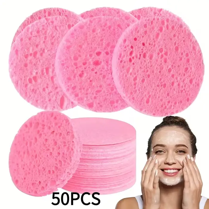 50 éponges faciales compressées pour traitement cosmétique