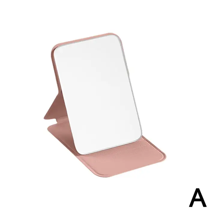 Mini miroir de maquillage de bureau, couleur unie, Simple, Portable, pliable, Compact, mignon, pour