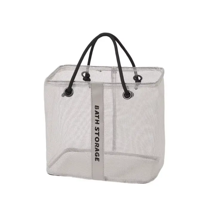 Sac de toilette en maille grande capacité, respirant, séchage rapide, sac à main de maquillage, écol