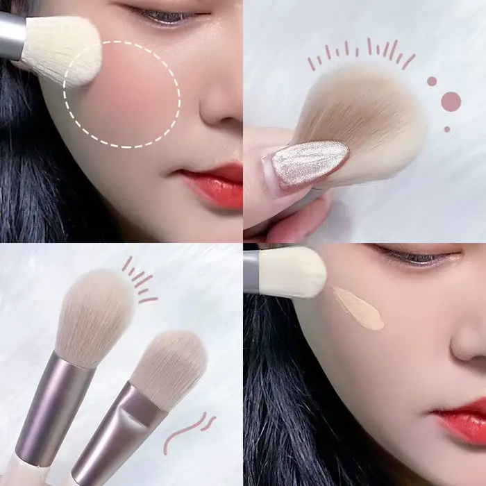 Ensemble de 8 mini-pinceaux de maquillage doux et moelleux