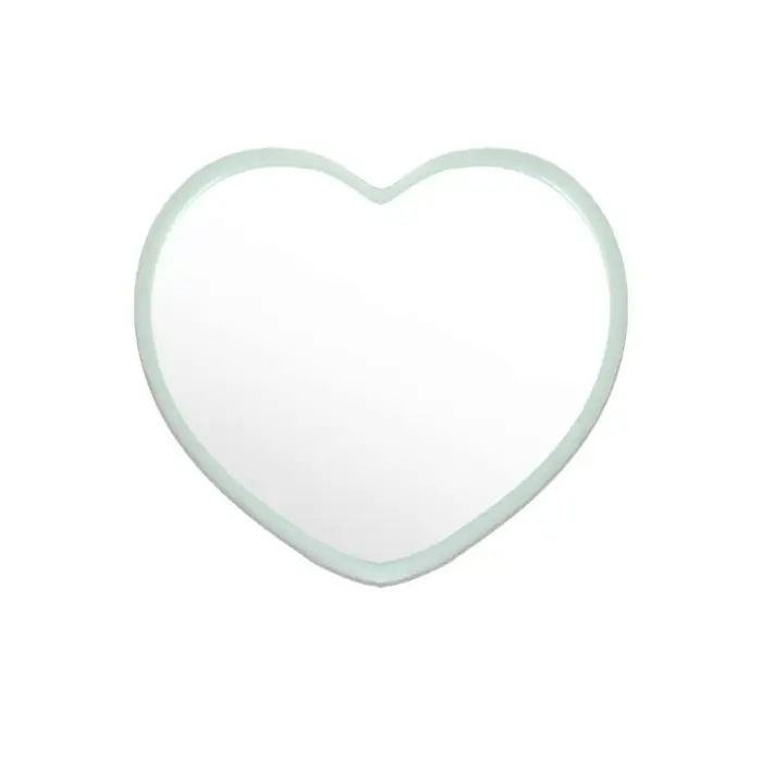 Miroir moderne simple face en forme de cœur, petit miroir portatif, miroir de maquillage de beauté h