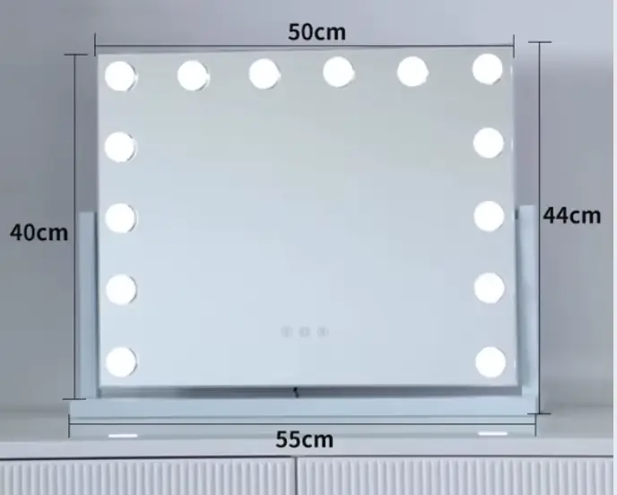 Miroir Maquillage Avec 17 Ampoules LED Miroir Maquillage Pour Coiffeuse Miroir De Courtoisie Avec Ec