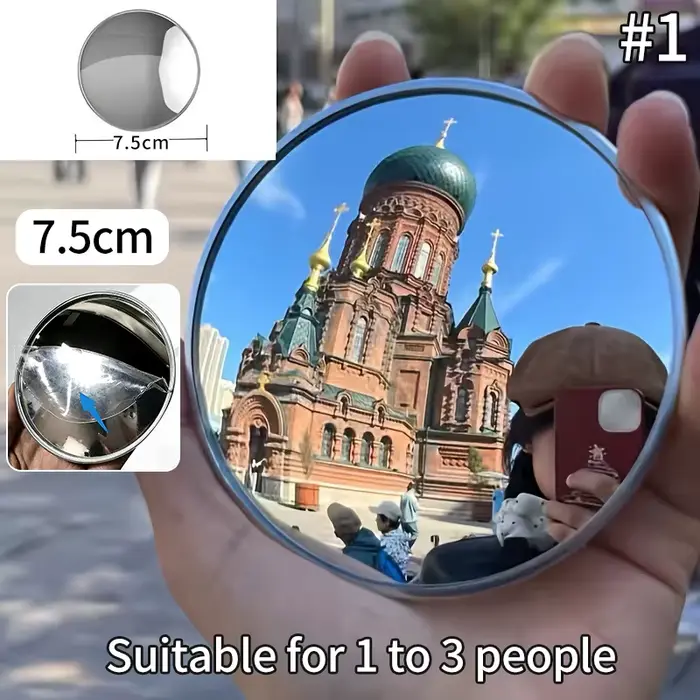 Miroir convexe de photographie de voyage, miroir décoratif, miroir à main, accessoire de selfie gran
