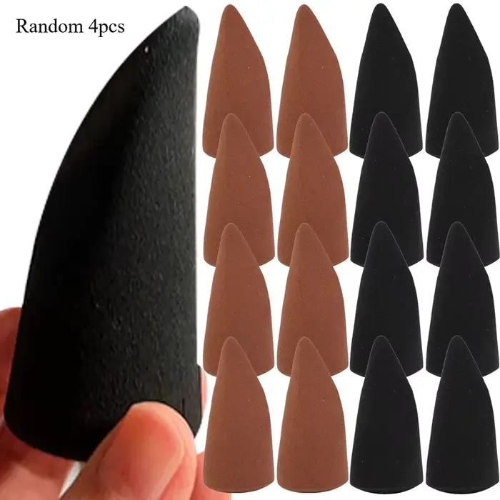 Lot de 4 éponges de maquillage coniques et à surface coupée, houppettes à poudre, éponges de contour