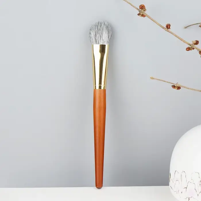 Brosse à Blush en cheveux naturels, pinceaux de maquillage pour ombre, poils de chèvre, bronzant, ou