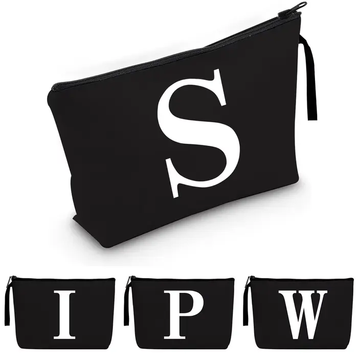 Sac à cosmétiques à motifs de lettres