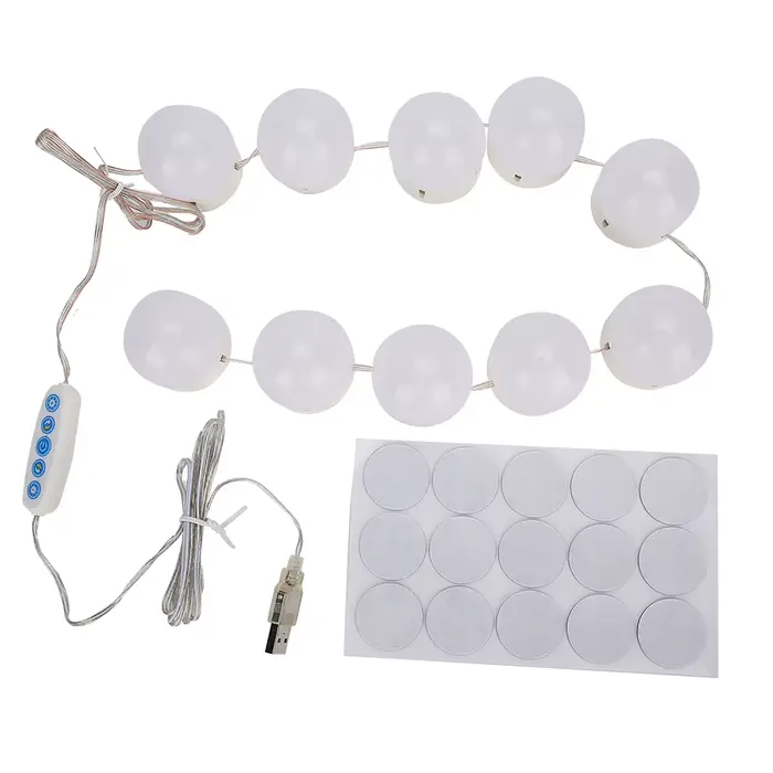 Kit de lumière de miroir cosmétique de maquillage LED avec ampoule à intensité variable lumière de m