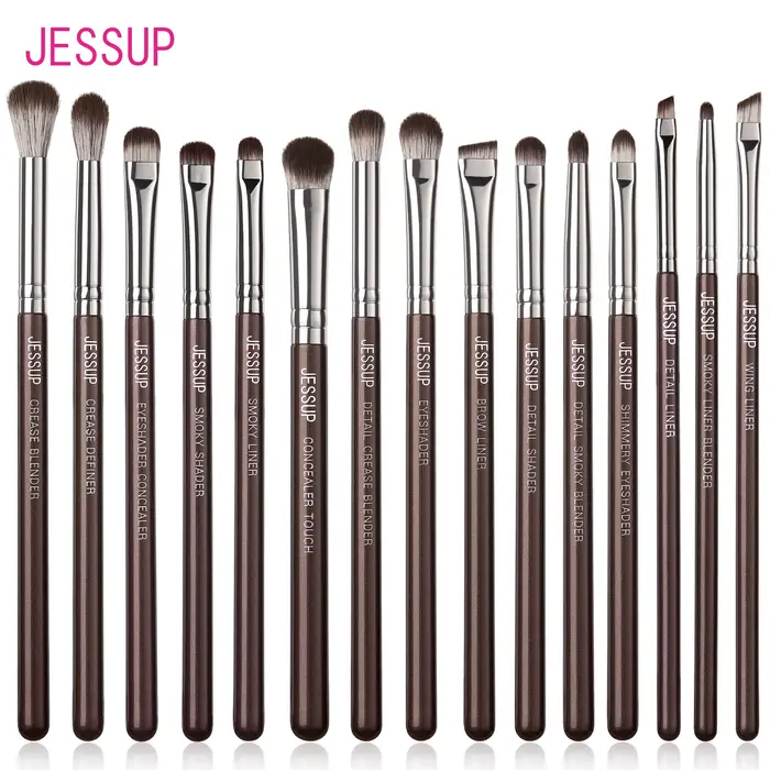 Jessup – ensemble de pinceaux de maquillage pour les yeux, professionnels, 15 pièces, pour fard à pa