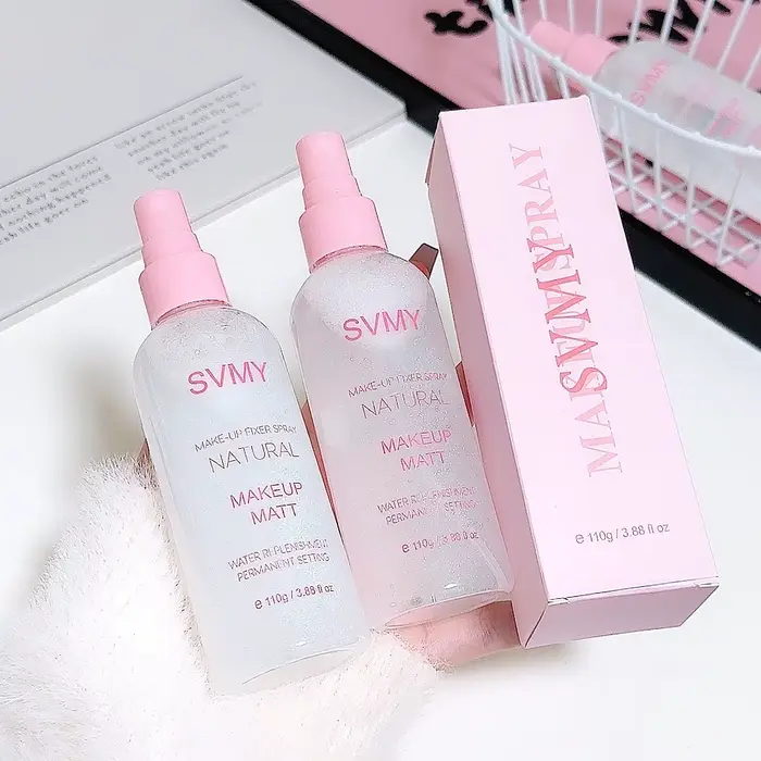 Spray fixateur hydratant et nourrissant effet sable mouvant, base de maquillage waterproof et résist