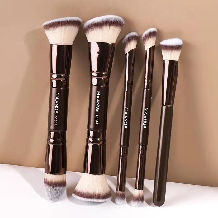 MAANGE – ensemble de pinceaux de maquillage, 5 pièces, pour fond de teint, fard à joues, correcteur,
