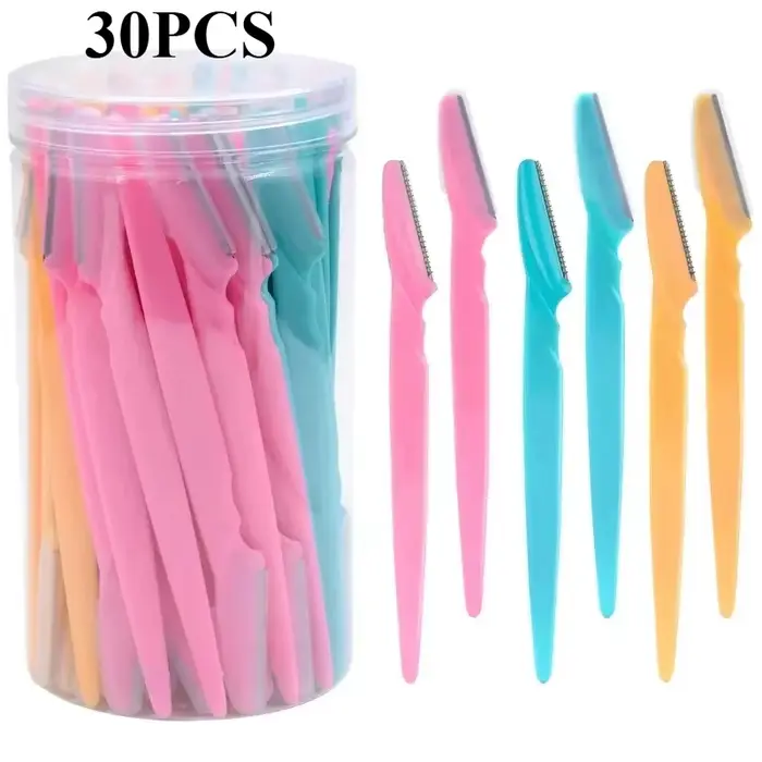 Rasoir à sourcils et rasoir Facial pour femmes, outils de Dermaplaning exfoliants polyvalents avec c