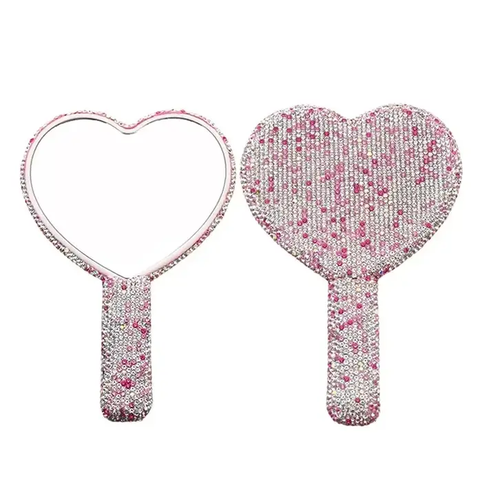 Miroir de maquillage portatif pour Extension de cils en diamant, miroir de vanité de maquillage en f