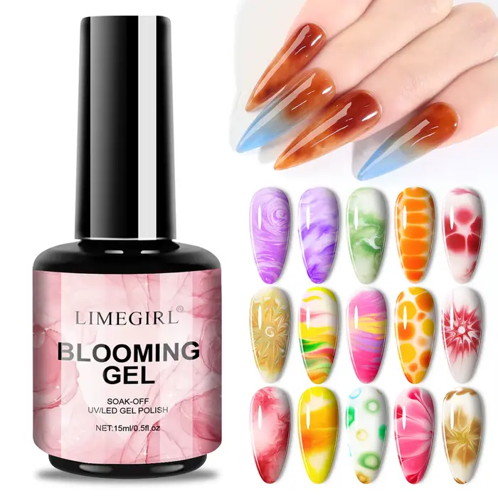 LIMEGIRL 15ML clair floraison Gel vernis UV trempage propagation marbre vernis à ongles Gel peinture