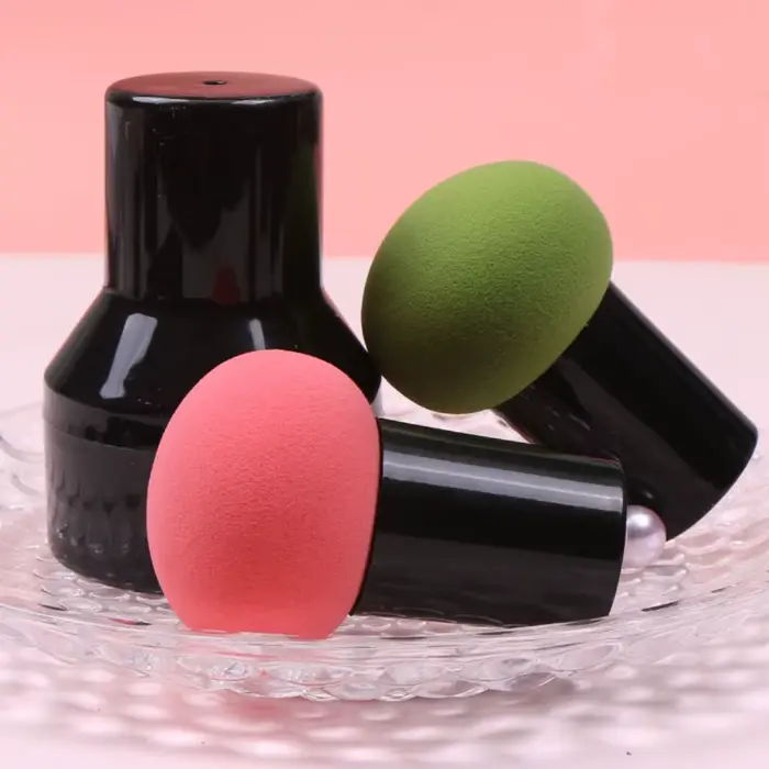 Nouvelle éponge de maquillage en forme de champignon avec boîte de rangement