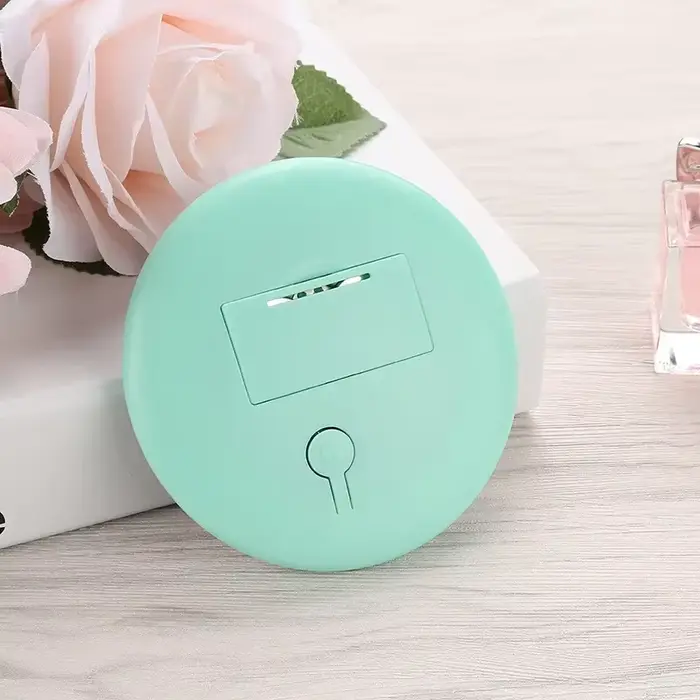 Mini miroir cosmétique de maquillage rond HD, Portable, Rechargeable, avec 12 lumières LED, loupe, p