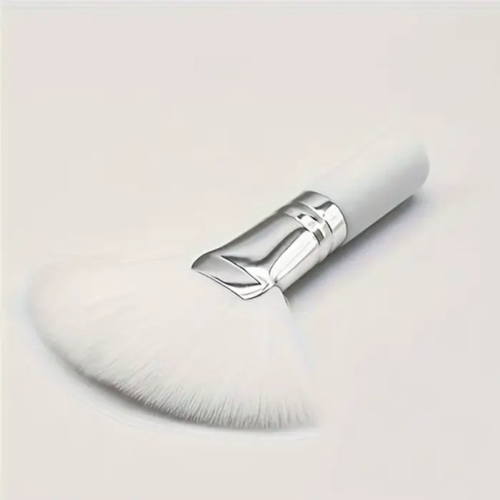 Mini pinceau de maquillage en éventail, applicateur de mousse qualifiée ale, doux, portable, blanc, 