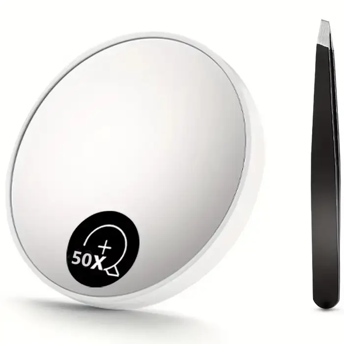 Mini miroir grossissant 50X, ventouse Portable, miroir cosmétique, clarté en déplacement, miroir gro
