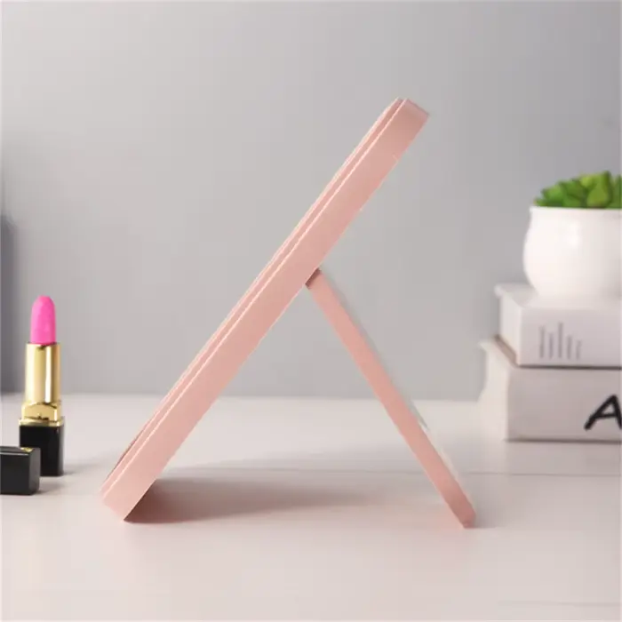 Miroir de maquillage de bureau portable avec support