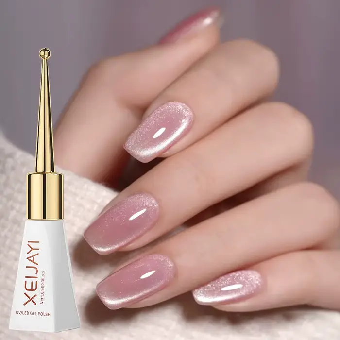 XEIJAYI rose oeil de chat Gel vernis à ongles céramique Gel magnétique UV semi-permanent émaux verni