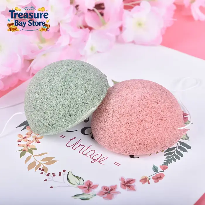 1 éponge nettoyante pour le visage en konjac naturel