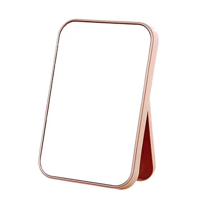 Miroir cosmétique pliable portable - Miroir de maquillage de bureau carré simple pour la décoration