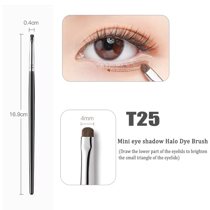 Petits pinceaux de maquillage pour fard à barrage, eye-liner fin plat, outil de maquillage
