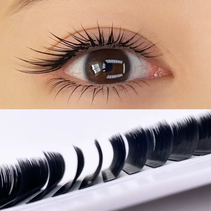 LB LC-Faux-Cils Individuels Courbés en Faux Vison, Doux et Facile à Utiliser, Volume Russe Classique