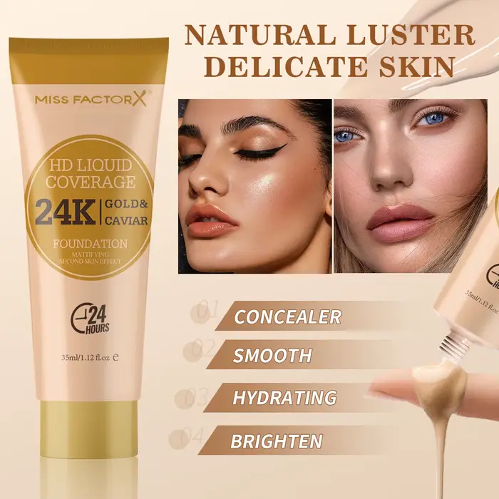 Ensemble de fond de teint liquide, crème BB, semi-correcteur, hydratant, longue durée, lumière blanc