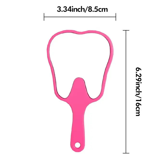 Miroir à main en forme de dent