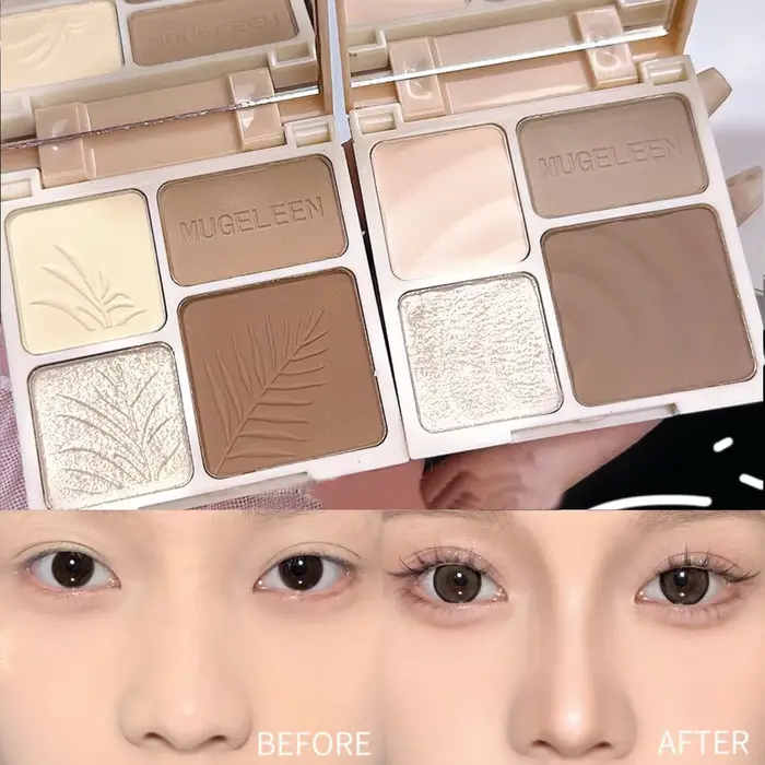 Palette complète quatre couleurs à paillettes fines