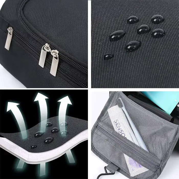 Organisateur de trousse de toilette de voyage suspendue et Kit Dopp d'hygiène de salle de bain avec crochet pour