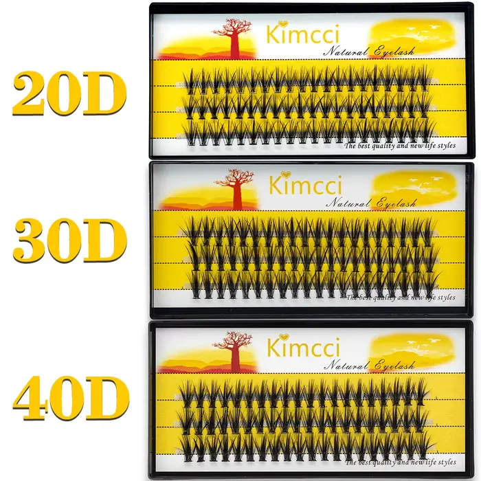 20D/30D/40D/50D 60 paquets Extension de cils de vison naturel 3D Volume russe faux cils outils de ma