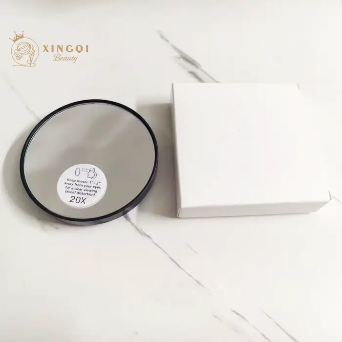 Miroir de maquillage rond de 6 pouces grossissant 10x 20x 30x fois avec ventouses