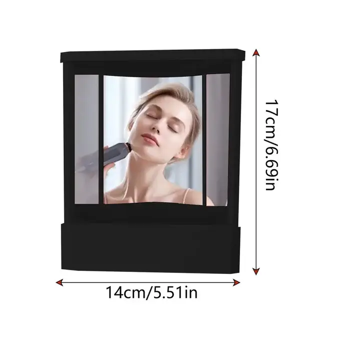 Miroir à réflexion réelle non inversée, miroir de maquillage professionnel à image fidèle, réflexion