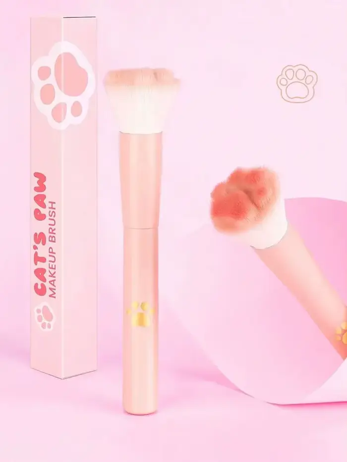 Nouveau pinceau à Blush patte de chat avec boîte de rangement, outil de maquillage professionnel ada