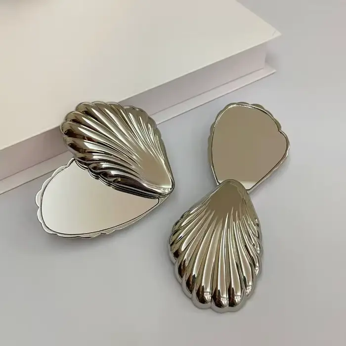 Miroir de maquillage de formes rondes carrées pour fille
