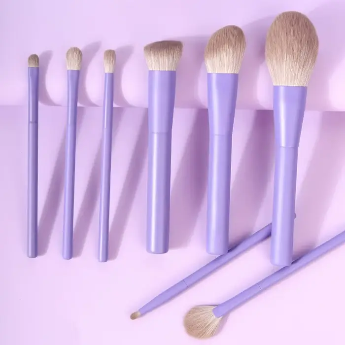 Ensemble de pinceaux de maquillage en cheveux synthétiques, pinceau végétalien, outil de beauté pour