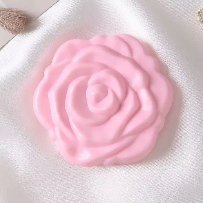 Mini miroir de maquillage Portable-miroir Compact Double face rétro fleur de Rose, petit outil de be