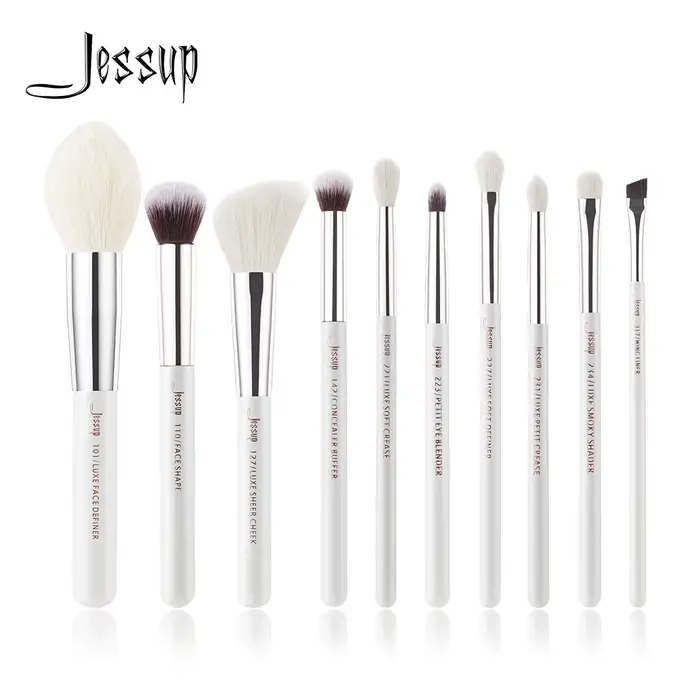 Jessup ensemble de pinceaux 10 pièces pinceaux de maquillage professionnels ensembles fond de teint 