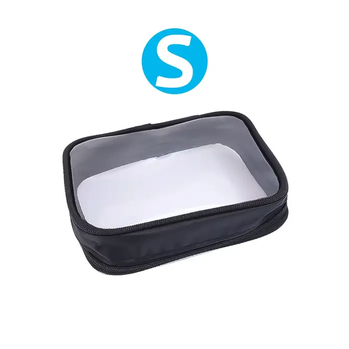 Sac cosmétique étanche transparent TPU, petits articles de toilette de maquillage, fermeture éclair,