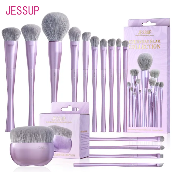 Jessup – ensemble de pinceaux de maquillage, 4/6/7/10/14/15 pièces, pinceaux de fond de teint, mélan