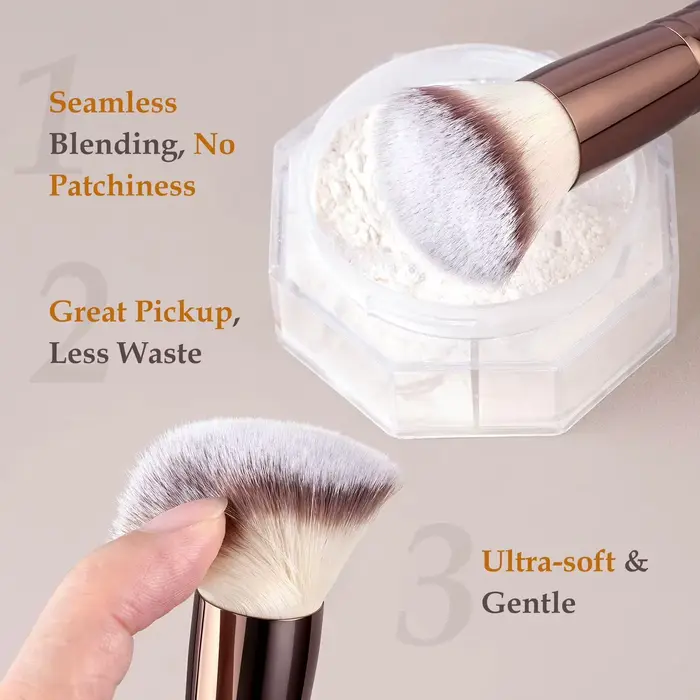 Ensemble de pinceaux de maquillage de voyage avec étui