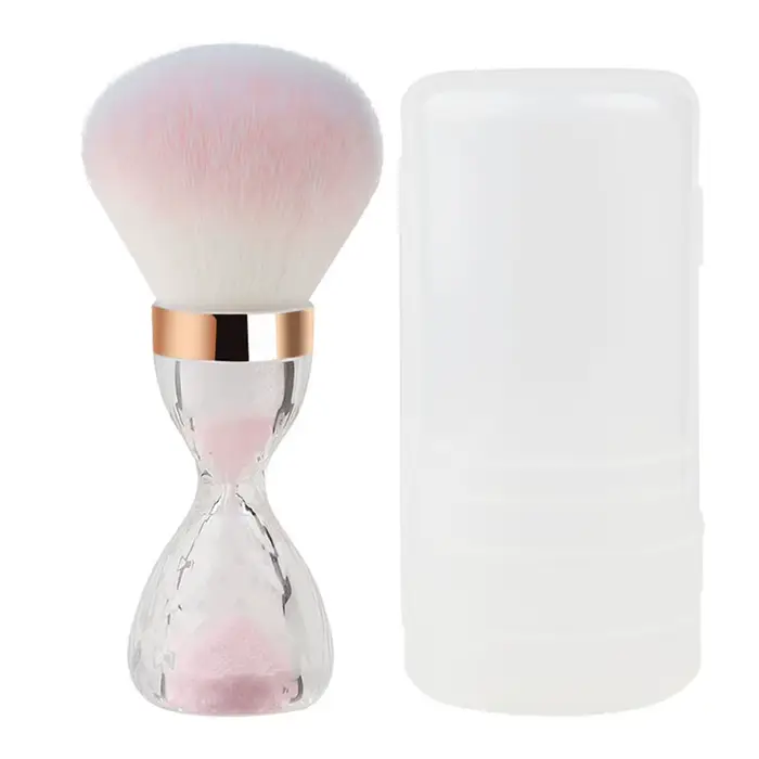 Sablier brosse à poudre pour ongles tête de champignon pinceau de maquillage poudre unique fard à jo