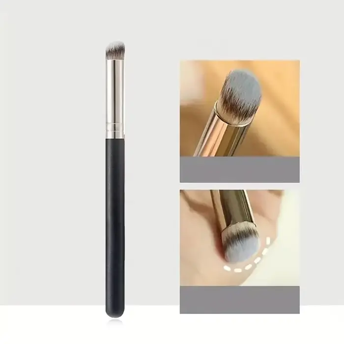 Pinceau de maquillage pour fond de teint à tête oblique, pinceau de mélange pour fond de teint liqui