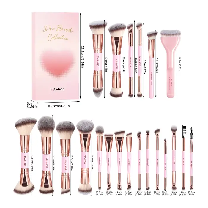 MAANGE – ensemble de pinceaux de maquillage multifonctionnels