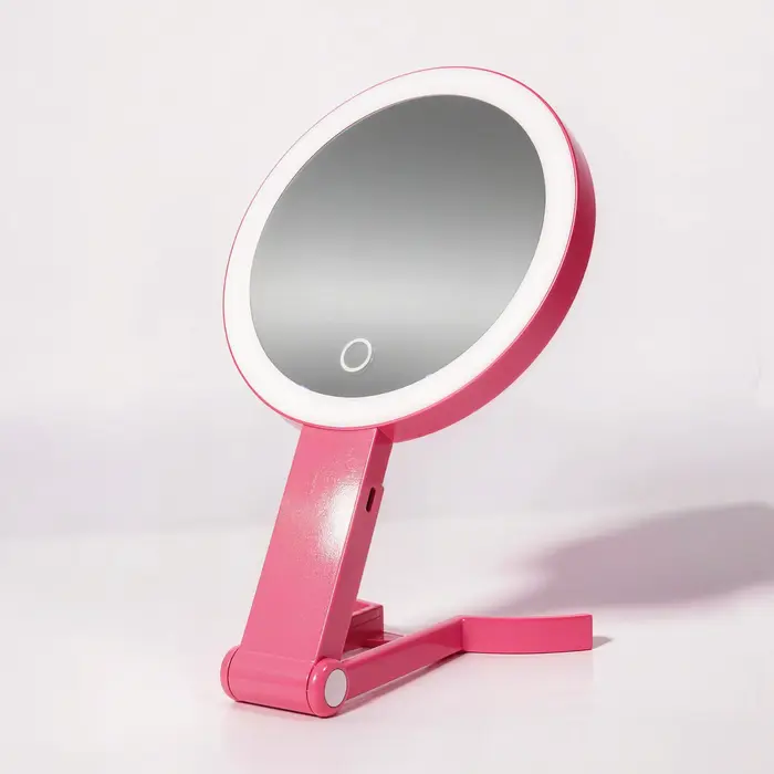 Miroir de maquillage 10X/1X double face, luminosité réglable, miroir de bureau 360° °   Miroir à mai